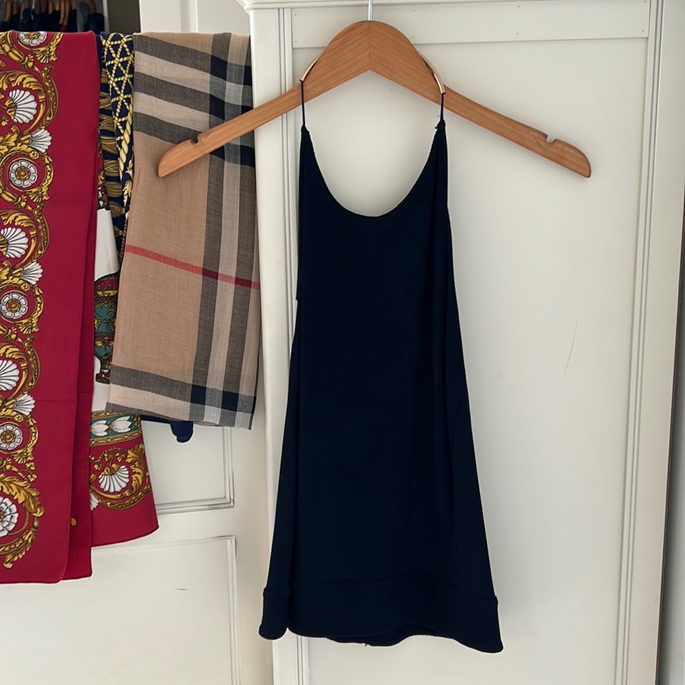 Zara Navy Blue Halter Top Blouse